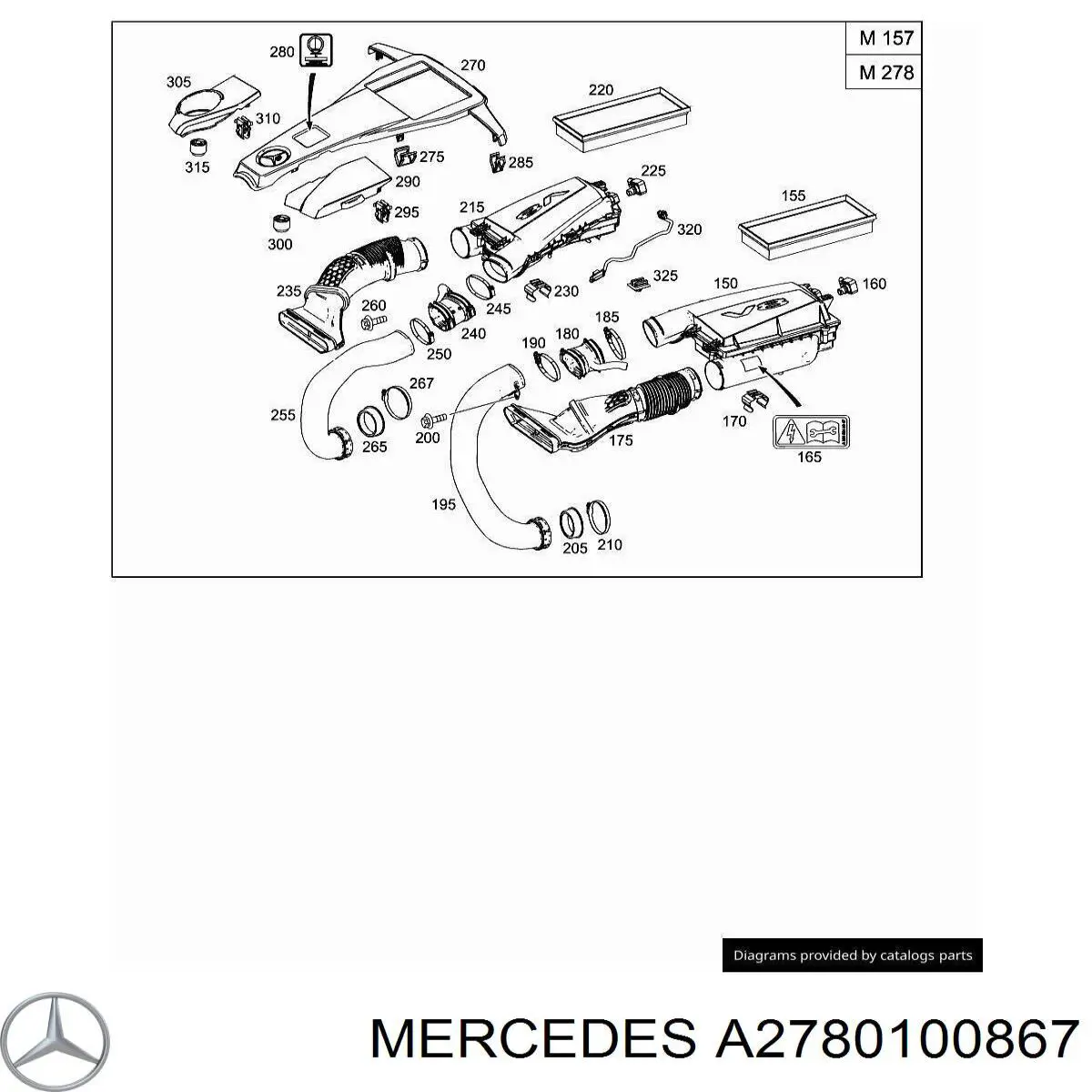 Tampa de motor decorativa Mercedes 2780100867 preço, a partir de 107,59 USD