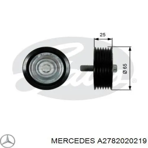 A2782020219 Mercedes Rolo parasita da correia de transmissão