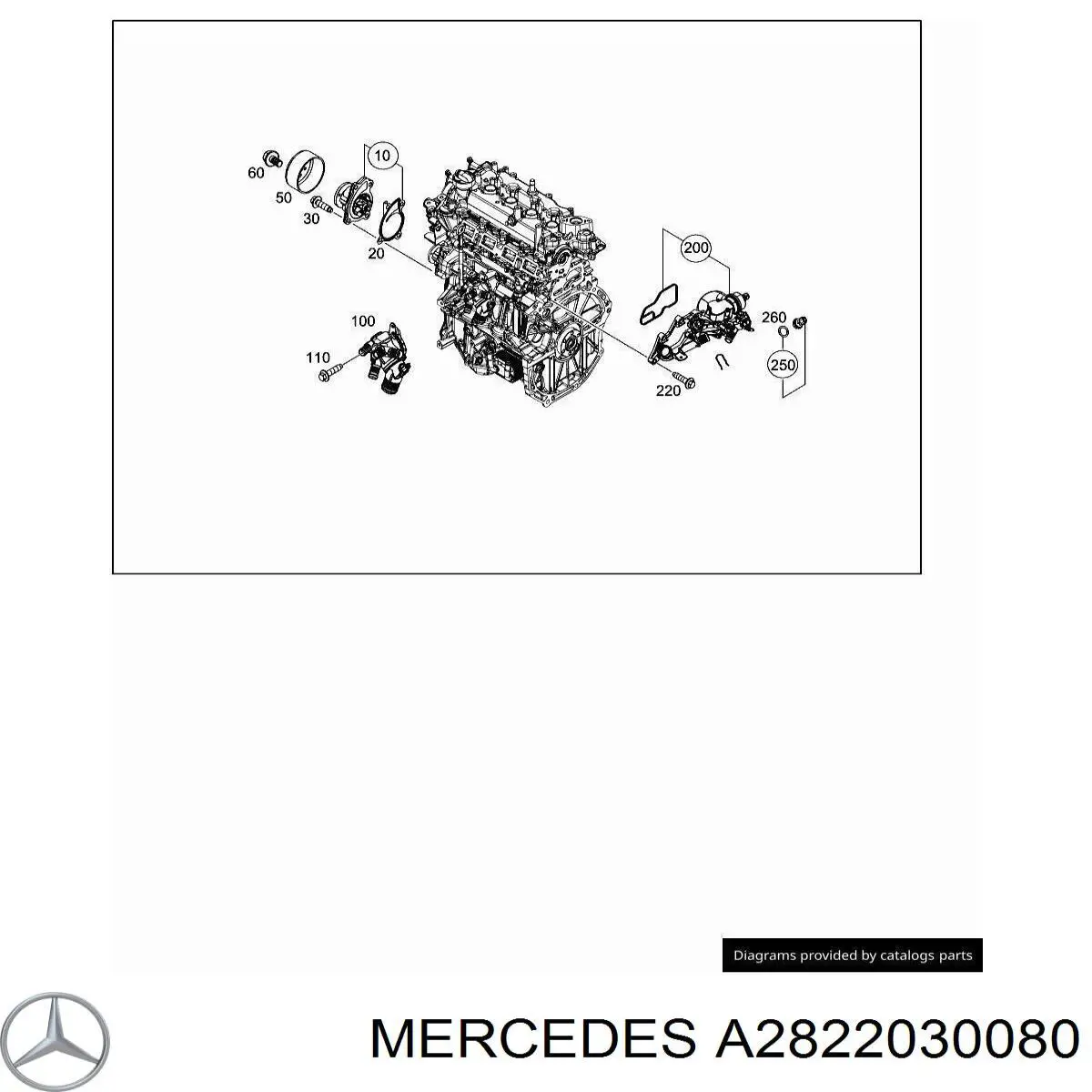 A2822030080 Mercedes Vedante de bomba de água