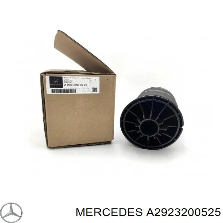 A2923200525 Mercedes Coxim pneumático (suspensão de lâminas pneumática) do eixo traseiro