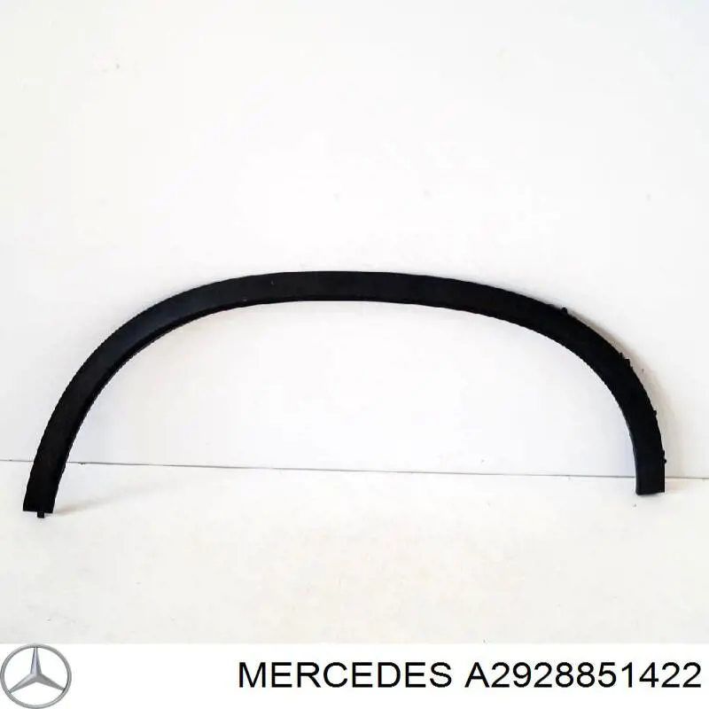 A2928851422 Mercedes Expansor esquerdo (placa sobreposta) de arco do pára-lama traseiro