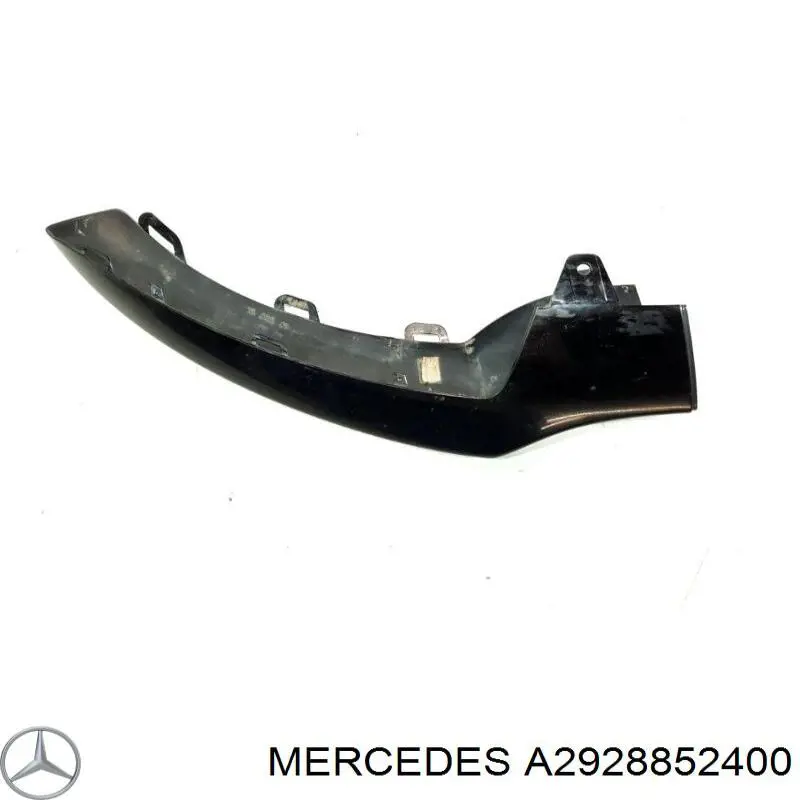 A2928852400 Mercedes Placa sobreposta do pára-choque dianteiro