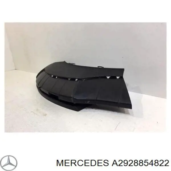 A2928854822 Mercedes Placa sobreposta do pára-choque dianteiro
