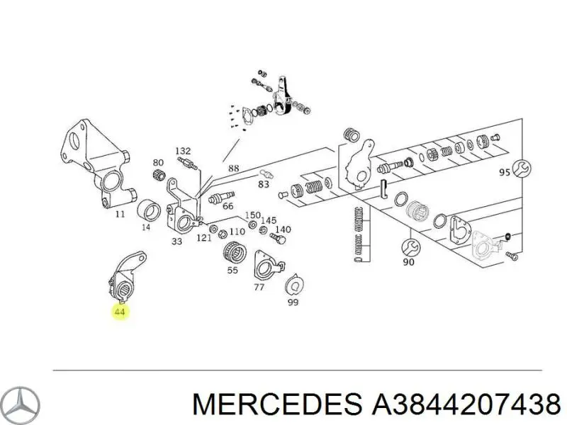 Compre A3844207438 Mercedes Catraca do freio do eixo traseiro