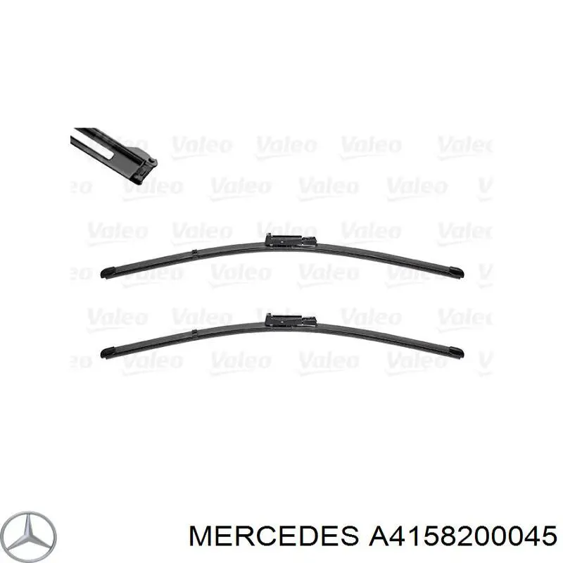 Compre A4158200045 Mercedes Limpa-pára-brisas do pára-brisas, kit de 2 un.