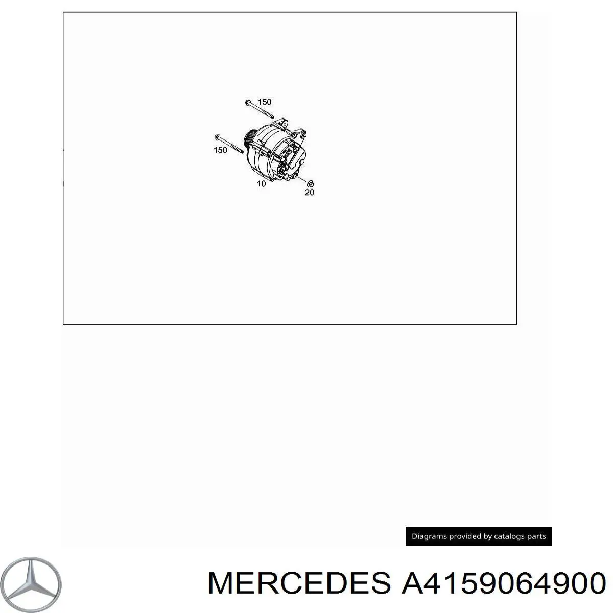 Polia do gerador A4159064900 Mercedes