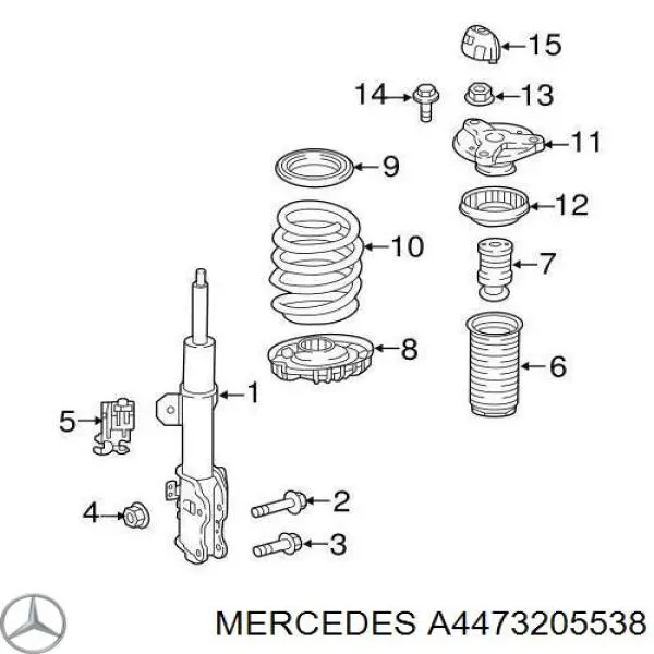 Amortecedor dianteiro Mercedes A4473205538 preço, a partir de 221,33 USD