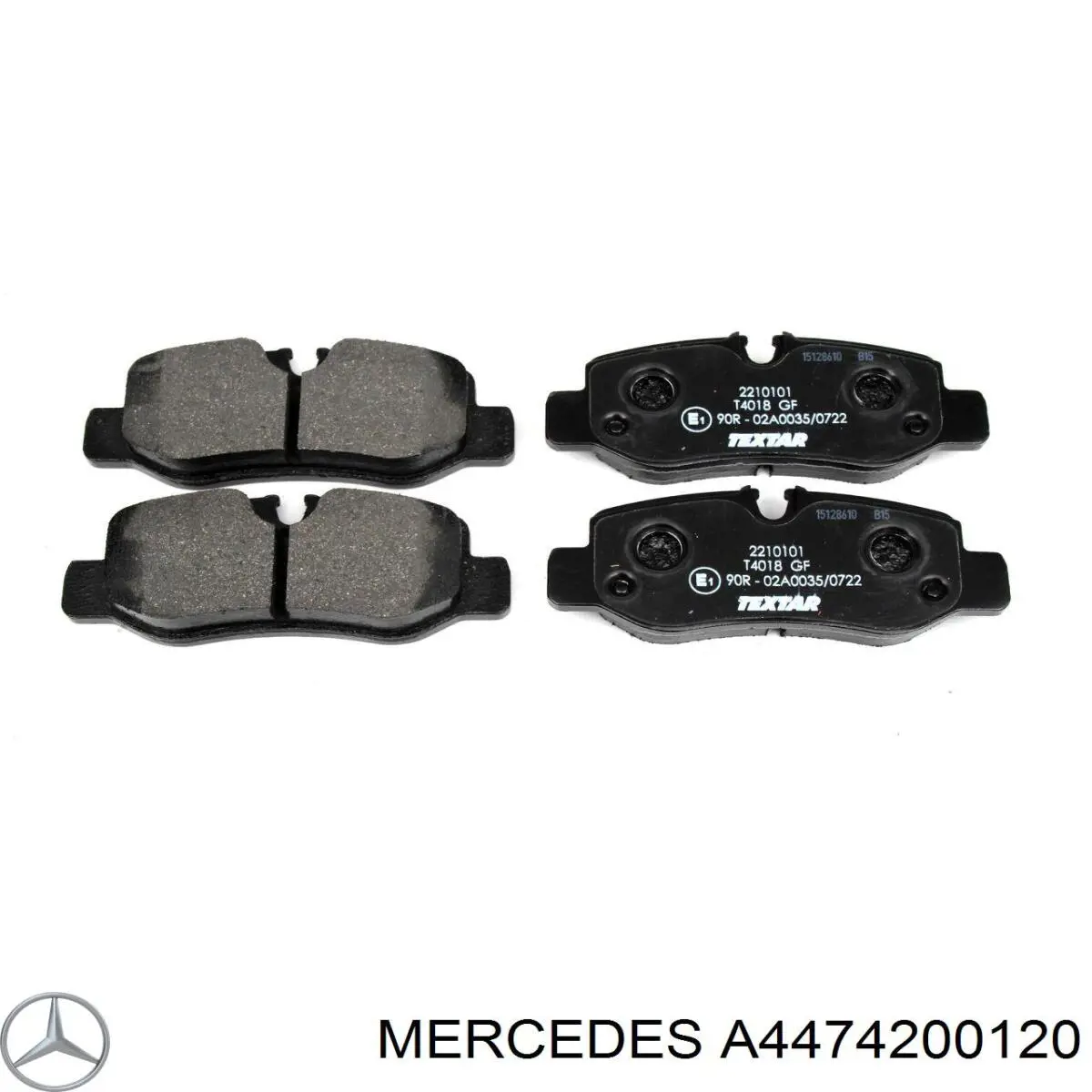 Compre A4474200120 Mercedes Sapatas do freio traseiras de disco