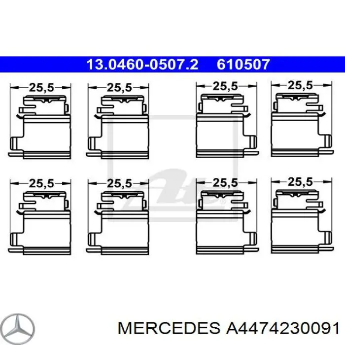 Sapatas do freio traseiras de disco Mercedes A4474230091 preço, a partir de 41,31 USD