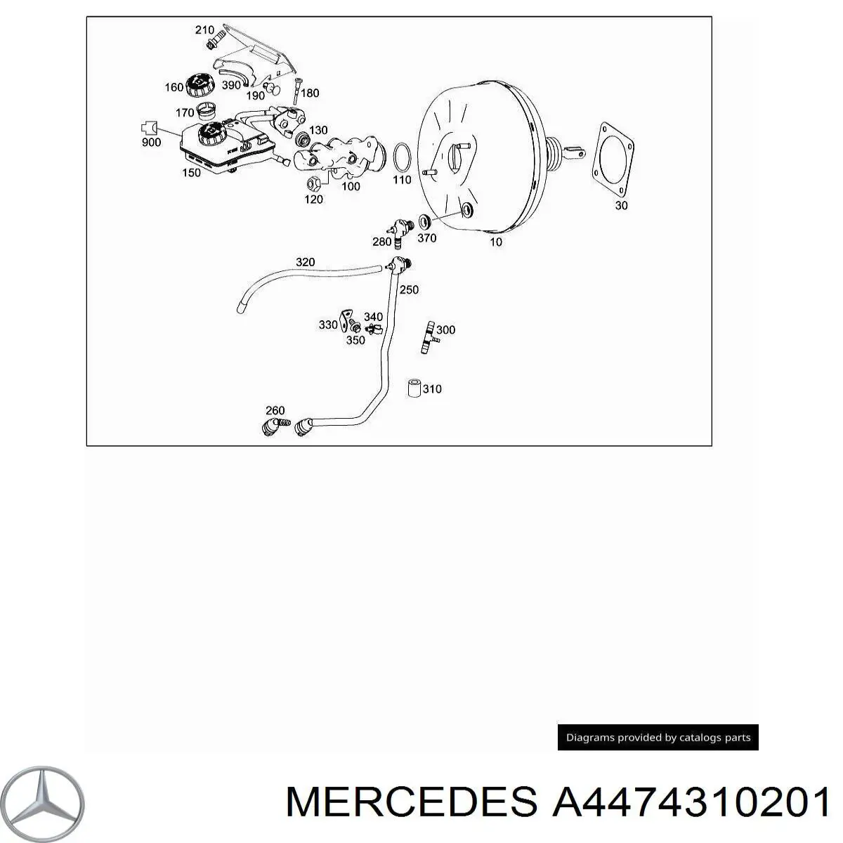 A4474310201 Mercedes Cilindro mestre do freio