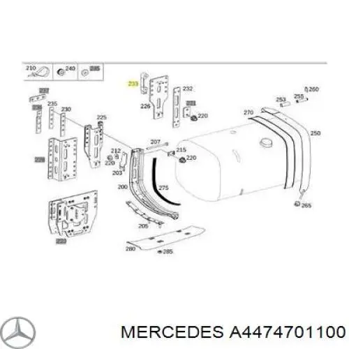 Tanque de combustível Mercedes 4474705500 preço, a partir de 378,55 USD