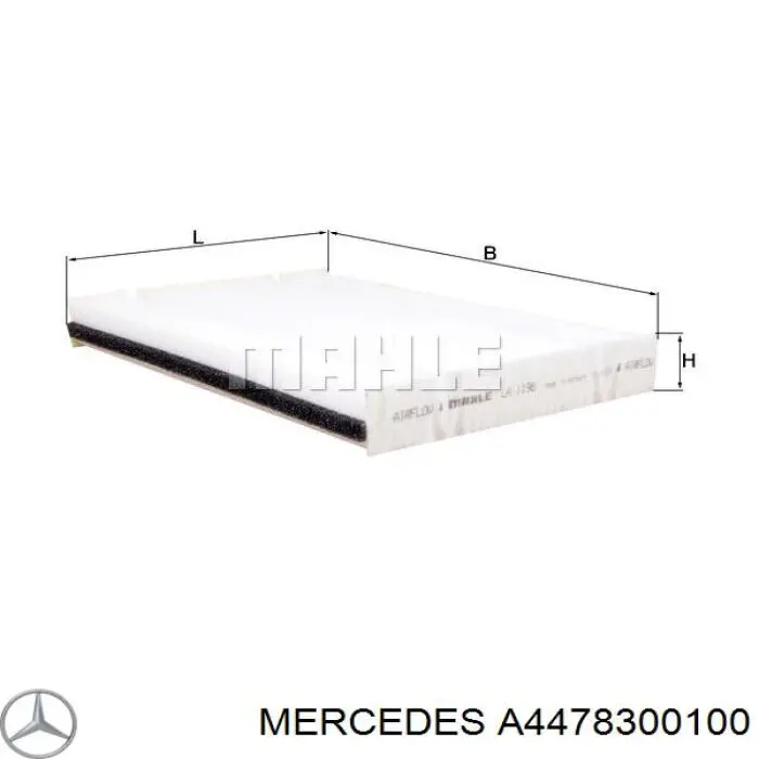A4478300100 Mercedes Filtro de salão