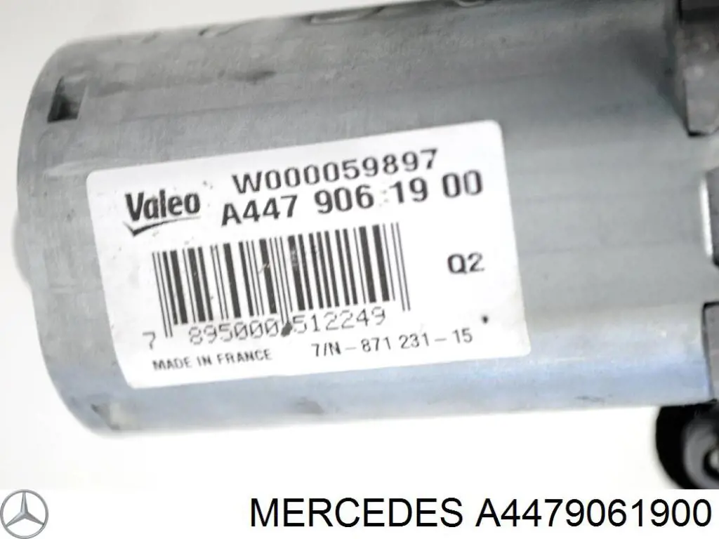 A4479061900 Mercedes Motor de limpador pára-brisas de vidro traseiro