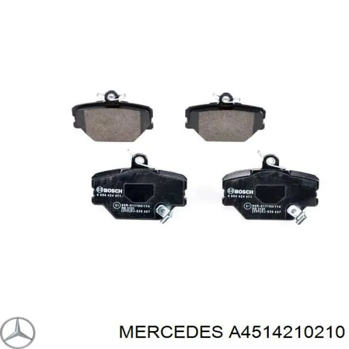 A4514210210 Mercedes Sapatas do freio dianteiras de disco