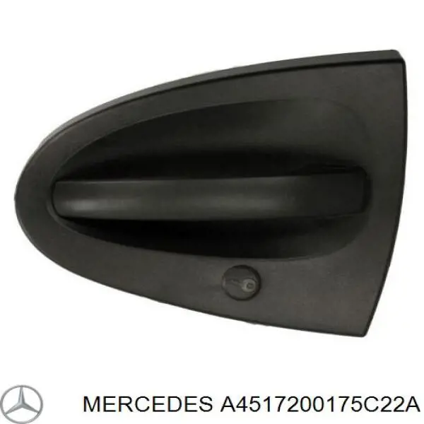 A4517200175C22A Mercedes Maçaneta dianteira esquerda externa da porta