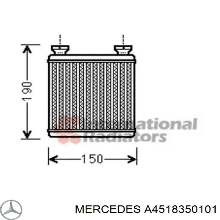 Compre A4518350101 Mercedes Radiador de forno (de aquecedor)