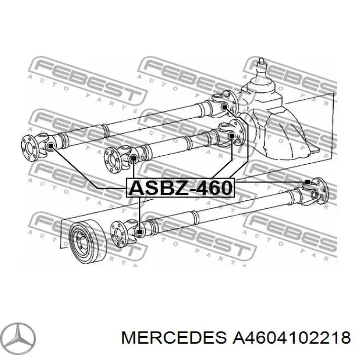 Junta universal até o eixo dianteiro Mercedes A4604102218 preço, a partir de 369,43 USD
