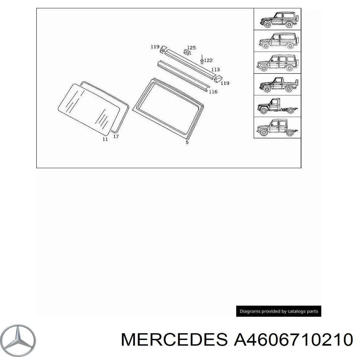 A4606710210 Mercedes Pára-brisas