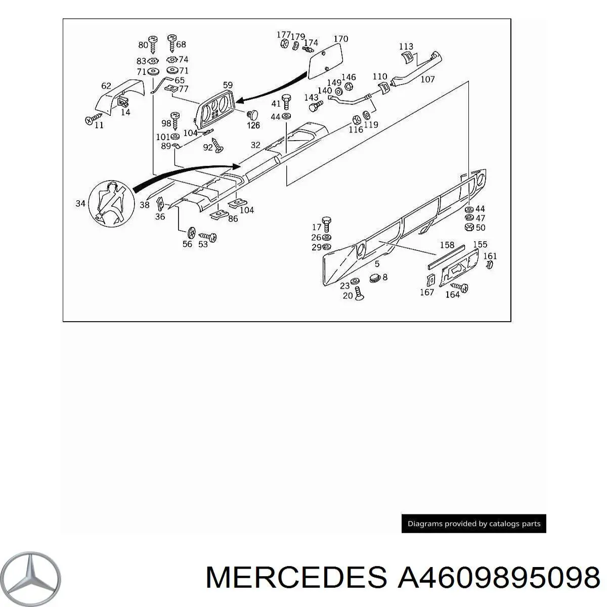  Mercedes A4609895098 preço, a partir de 55,28 USD
