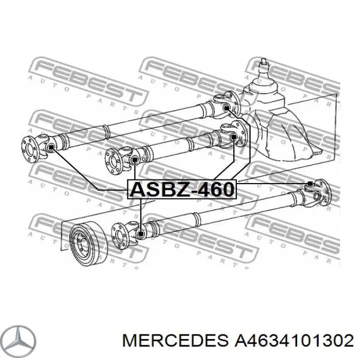 Junta universal até o eixo dianteiro Mercedes A4634101302 preço, a partir de 369,43 USD