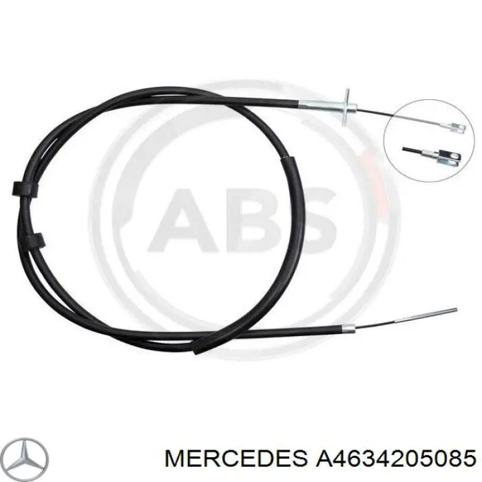Cabo do freio de estacionamento traseiro direito Mercedes A4634205085 preço, a partir de 40,88 USD