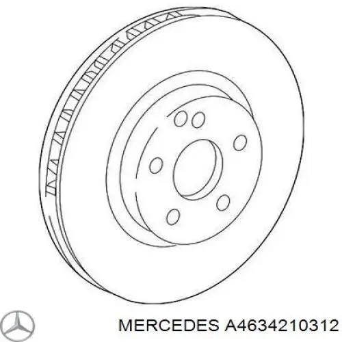 Disco do freio dianteiro Mercedes A4634210312 preço, a partir de 140,14 USD