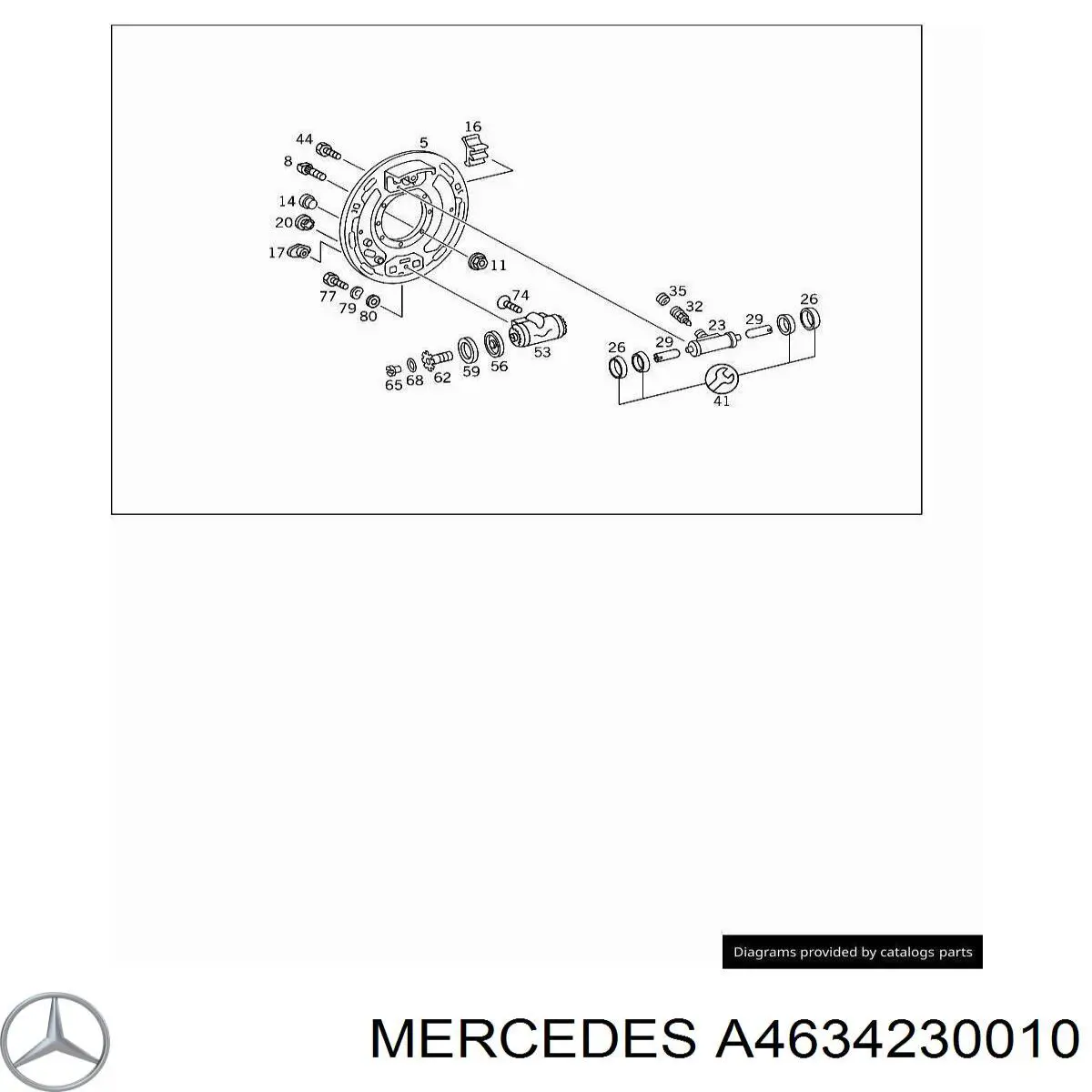 A6024233510 Mercedes Placa sobreposta do freio dianteira (TRUCK)