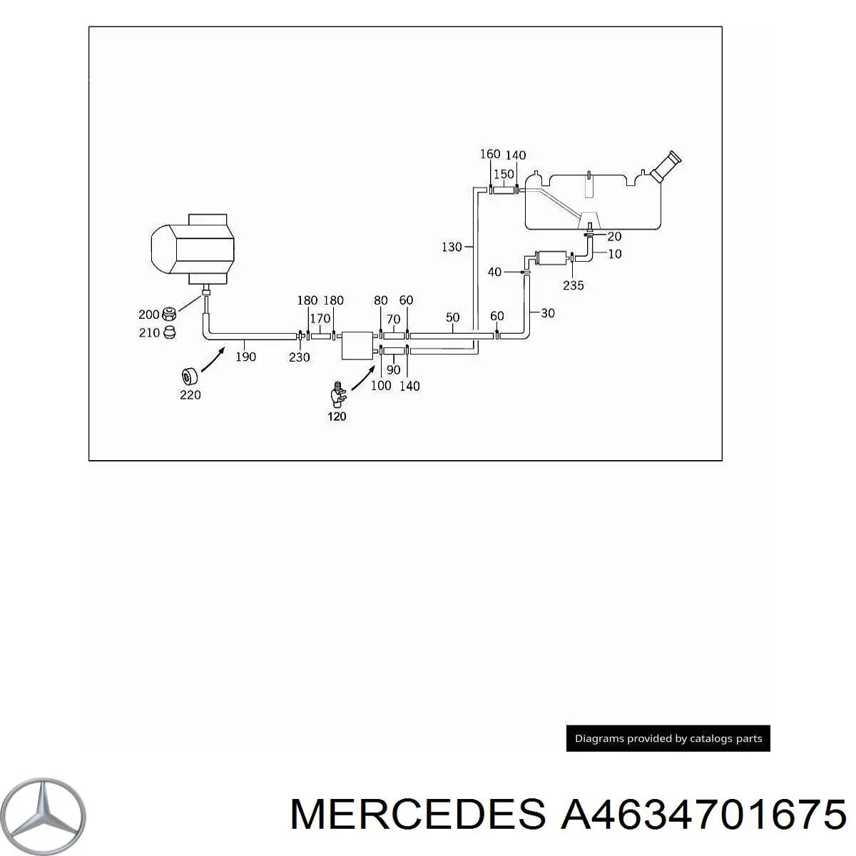 Tubo de combustível, kit Mercedes A4634701675 preço, a partir de 103,06 USD