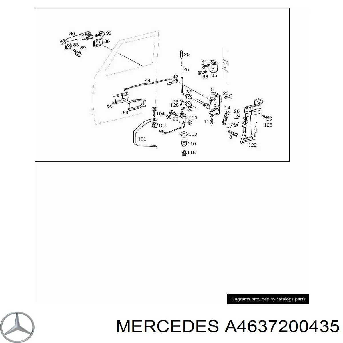 Fecho da porta dianteira direita Mercedes A4637200435 preço, a partir de 395,40 USD
