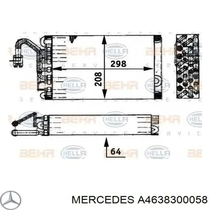 Compre A4638300058 Mercedes Vaporizador de aparelho de ar condicionado