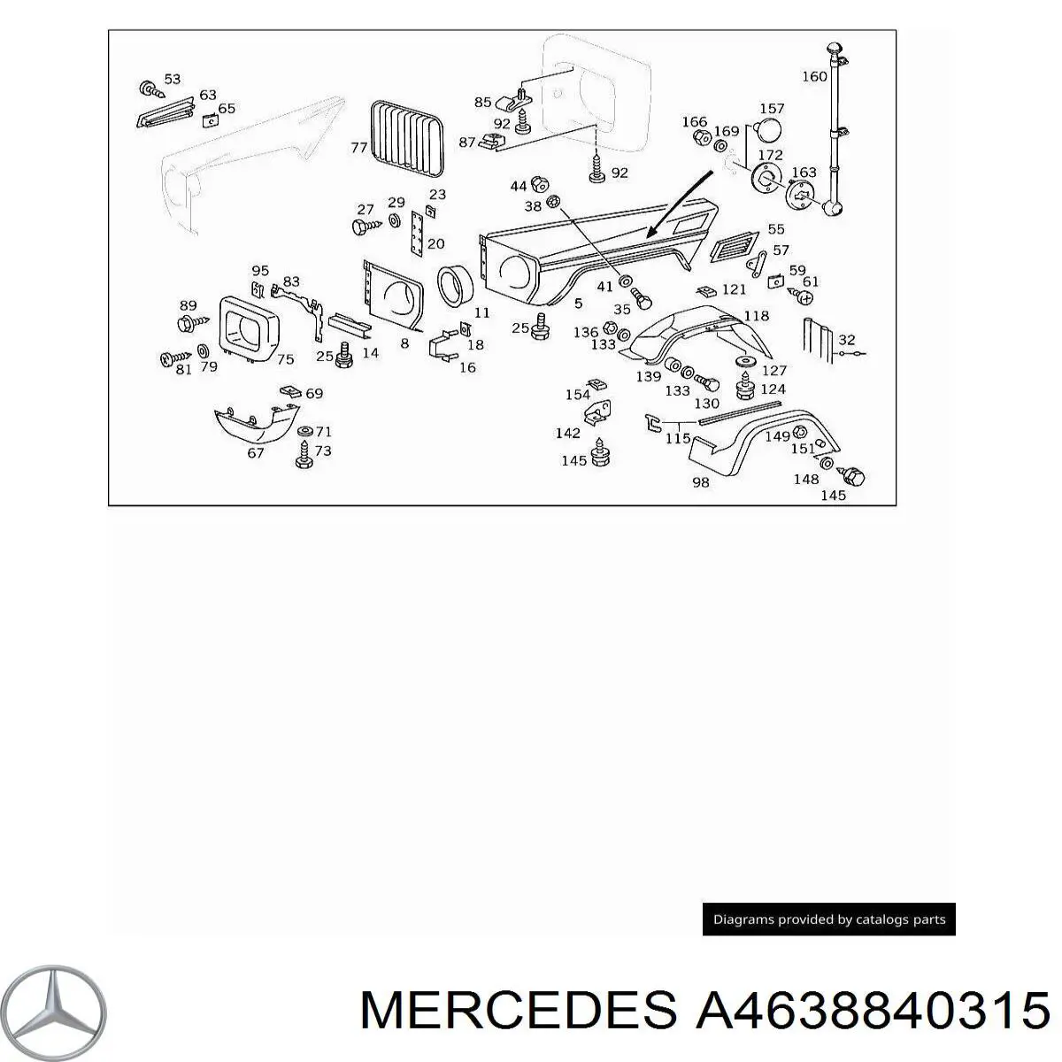 Consola dianteira de fixação do pára-lama dianteiro esquerdo Mercedes A4638840315 preço, a partir de 7,55 USD
