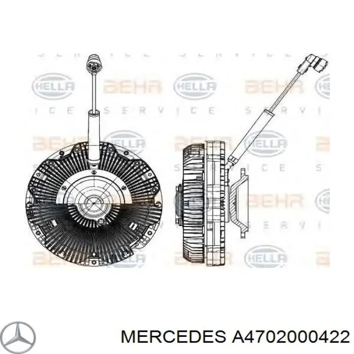 Acoplamento viscoso de ventilador de esfriamento Mercedes A4702000422 preço, a partir de 733,67 USD
