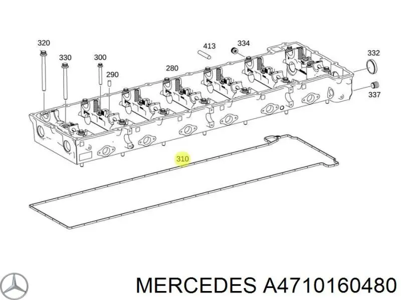 711035300 Victor Reinz Vedante inferior da tampa de válvulas de motor