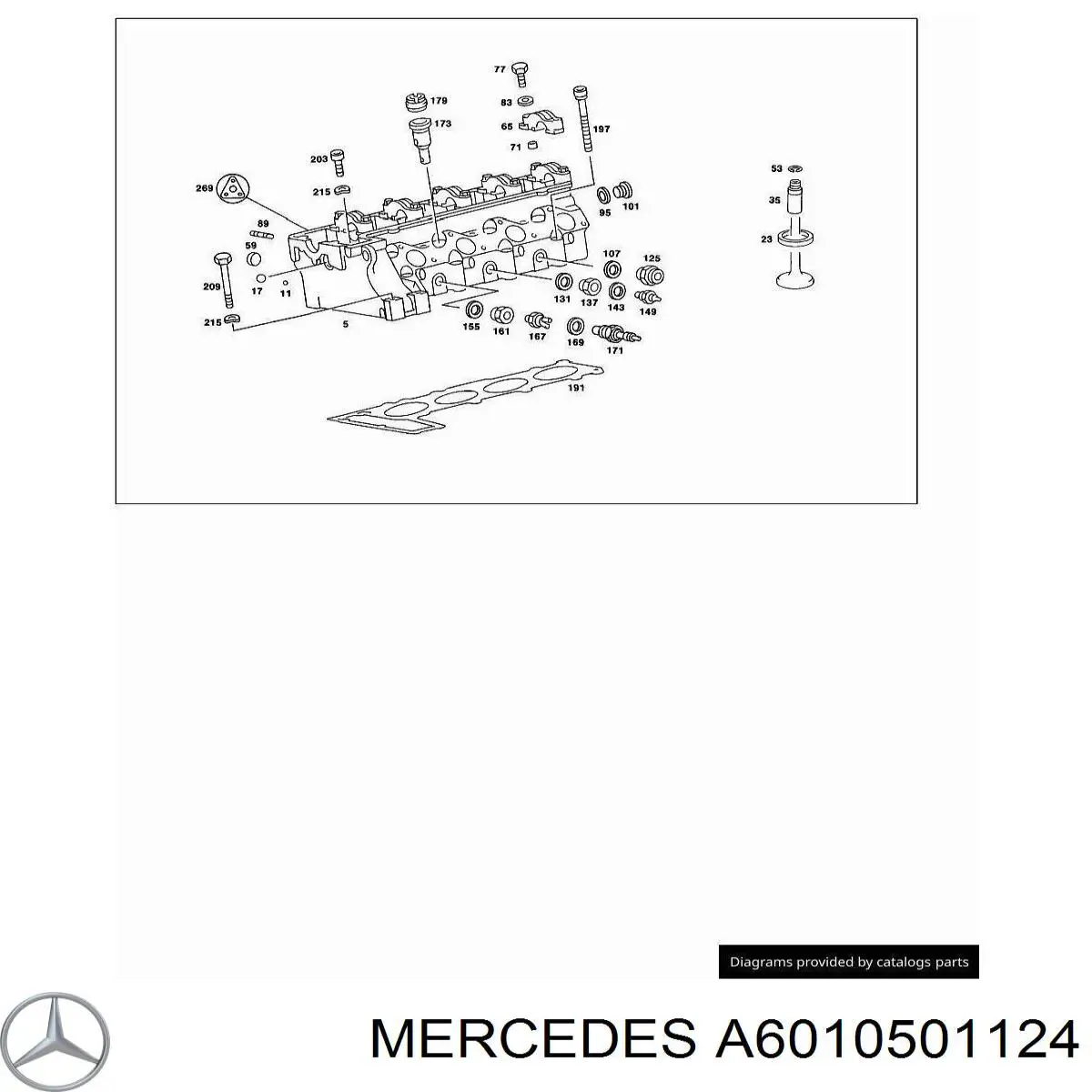 A6010501124 Mercedes Guia de válvula de escape
