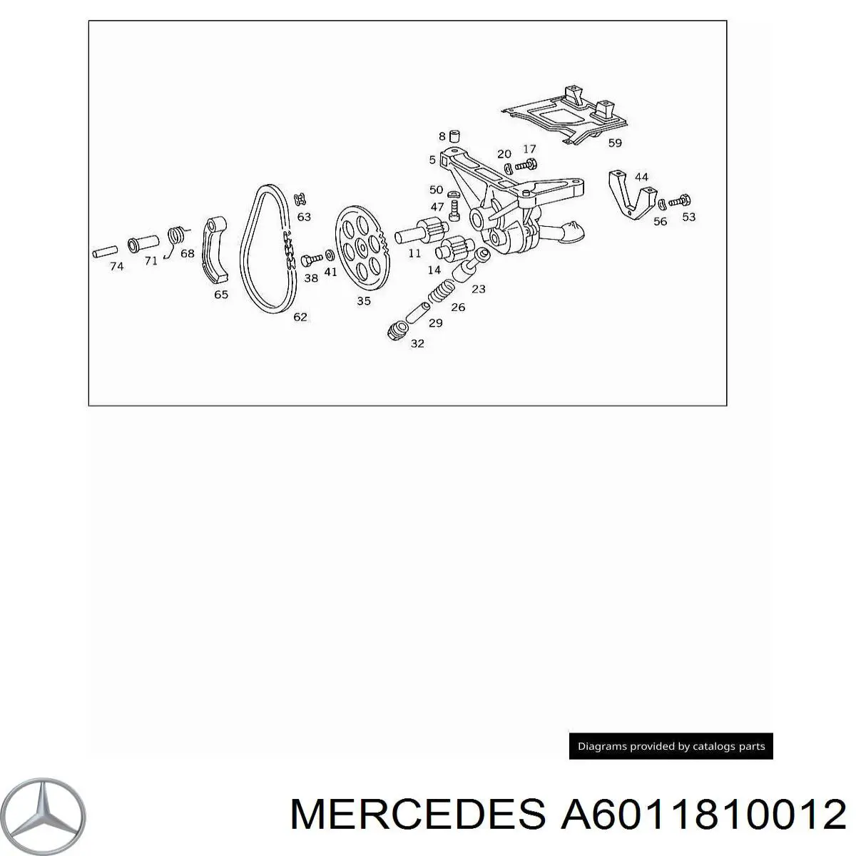 Compre A6011810012 Mercedes Roda dentada de bomba de óleo