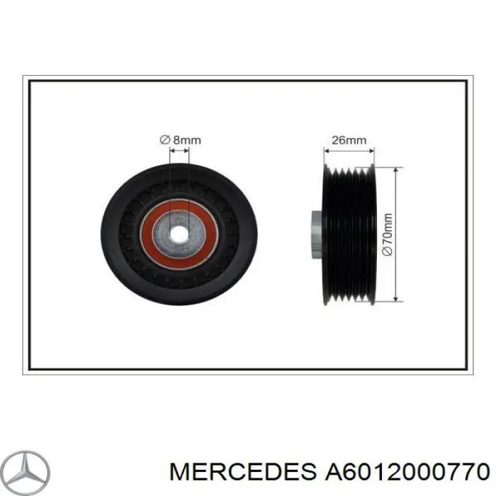 Rolo parasita da correia de transmissão Mercedes A6012000770 preço, a partir de 16,98 USD