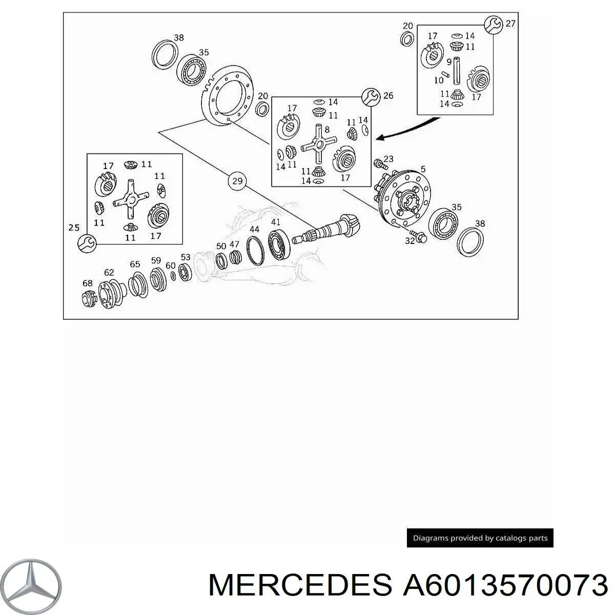 A6013570073 Mercedes Anel de travagem de rolamento de cubo dianteiro
