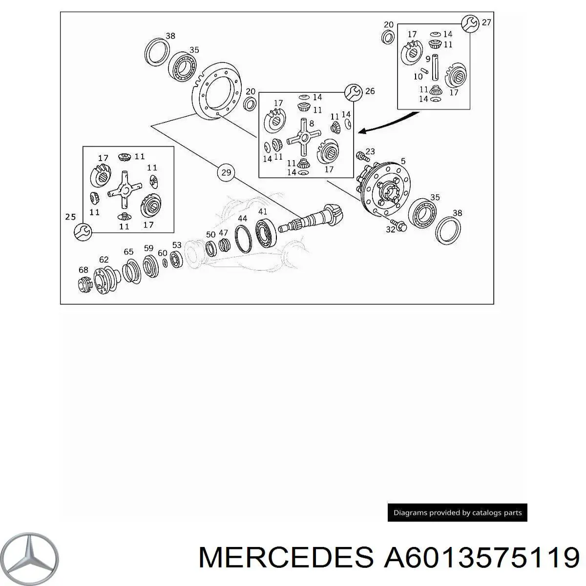 A6013575019 Mercedes Anel de cubo