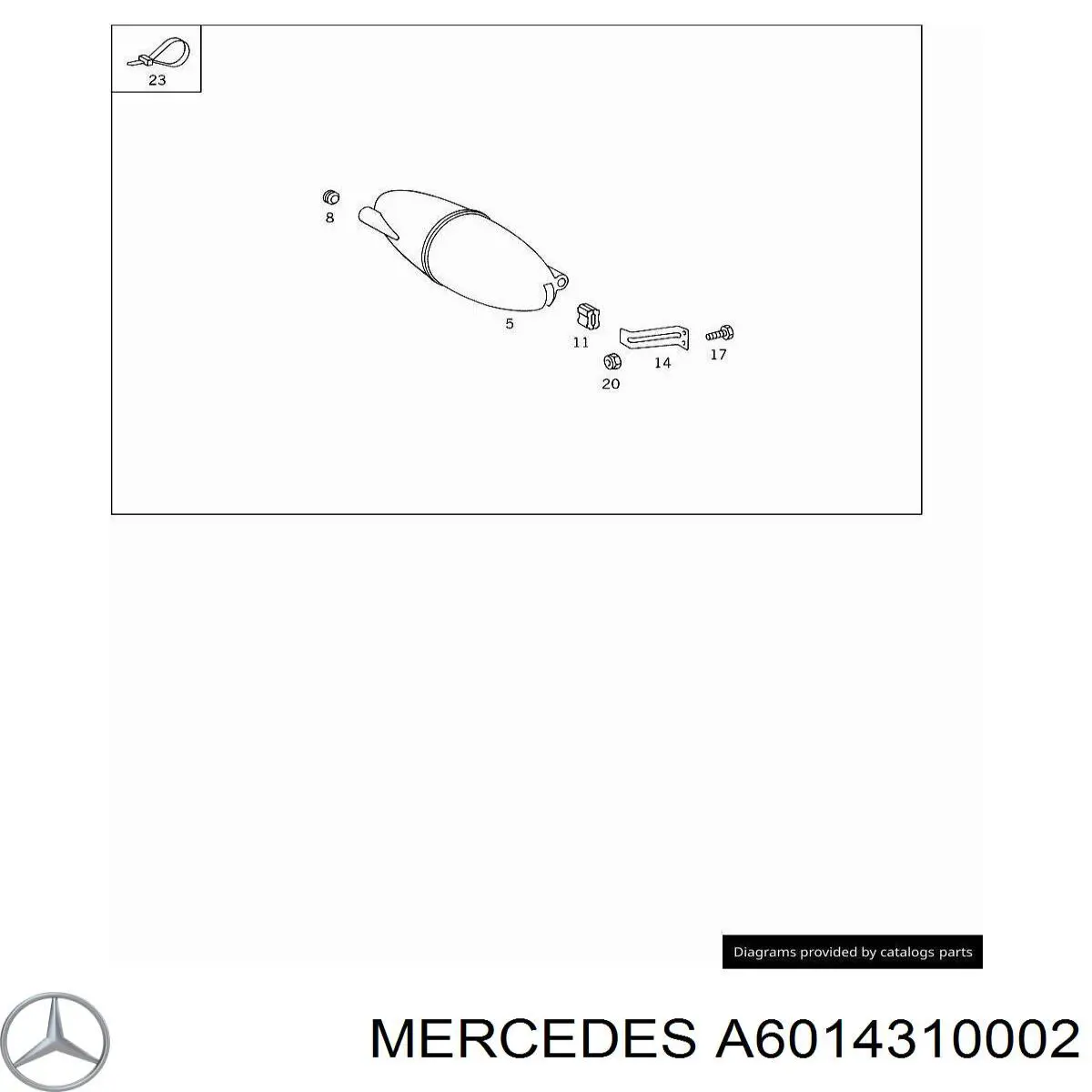 A6014310002 Mercedes Tanque de recepção a vácuo de motor