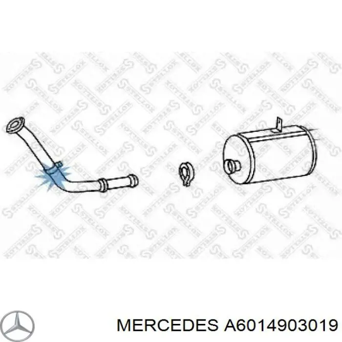Compre A6014903019 Mercedes Tubo de admissão dianteiro (calças) do silenciador