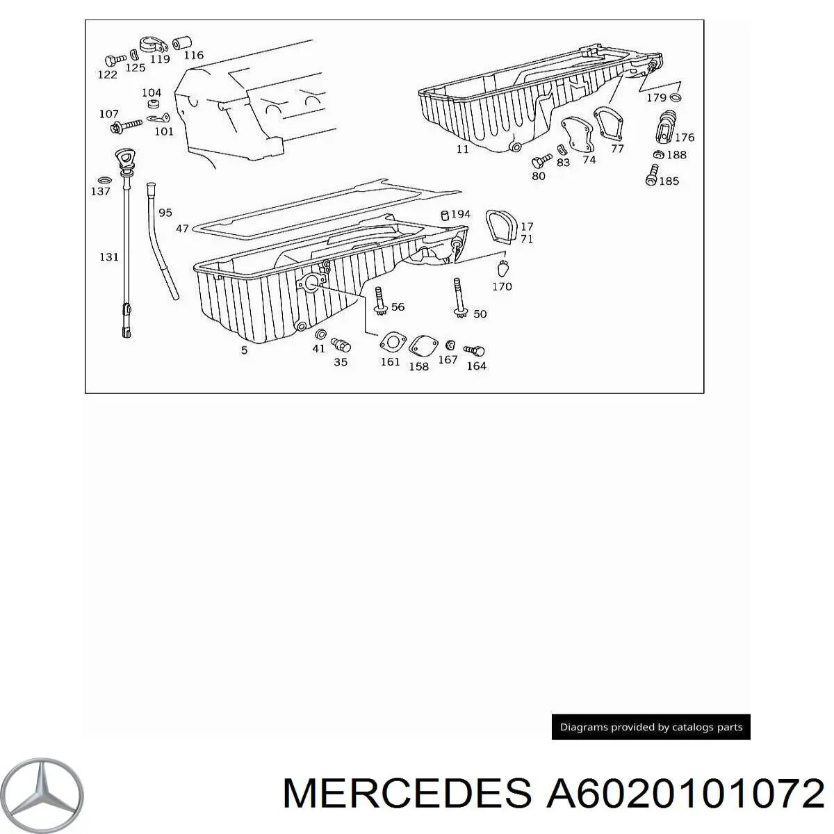 A6020101072 Mercedes Sonda (indicador) do nível de óleo no motor