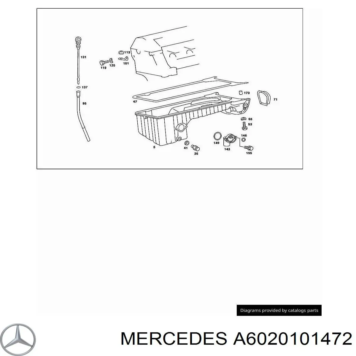 6020101472 Mercedes Sonda (indicador) do nível de óleo no motor