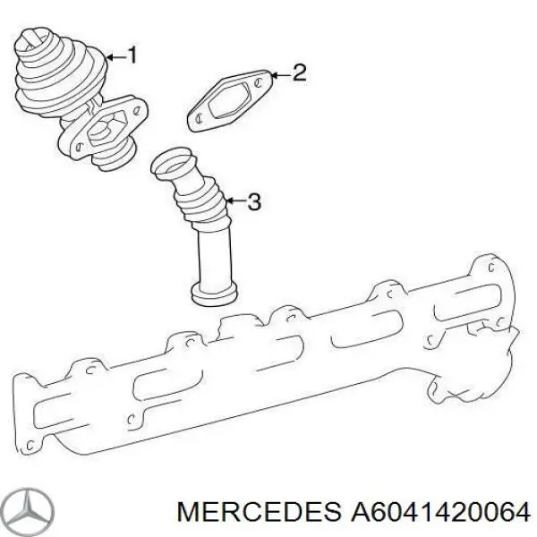 A6041420064 Mercedes Cano derivado do sistema de recirculação dos gases de escape EGR