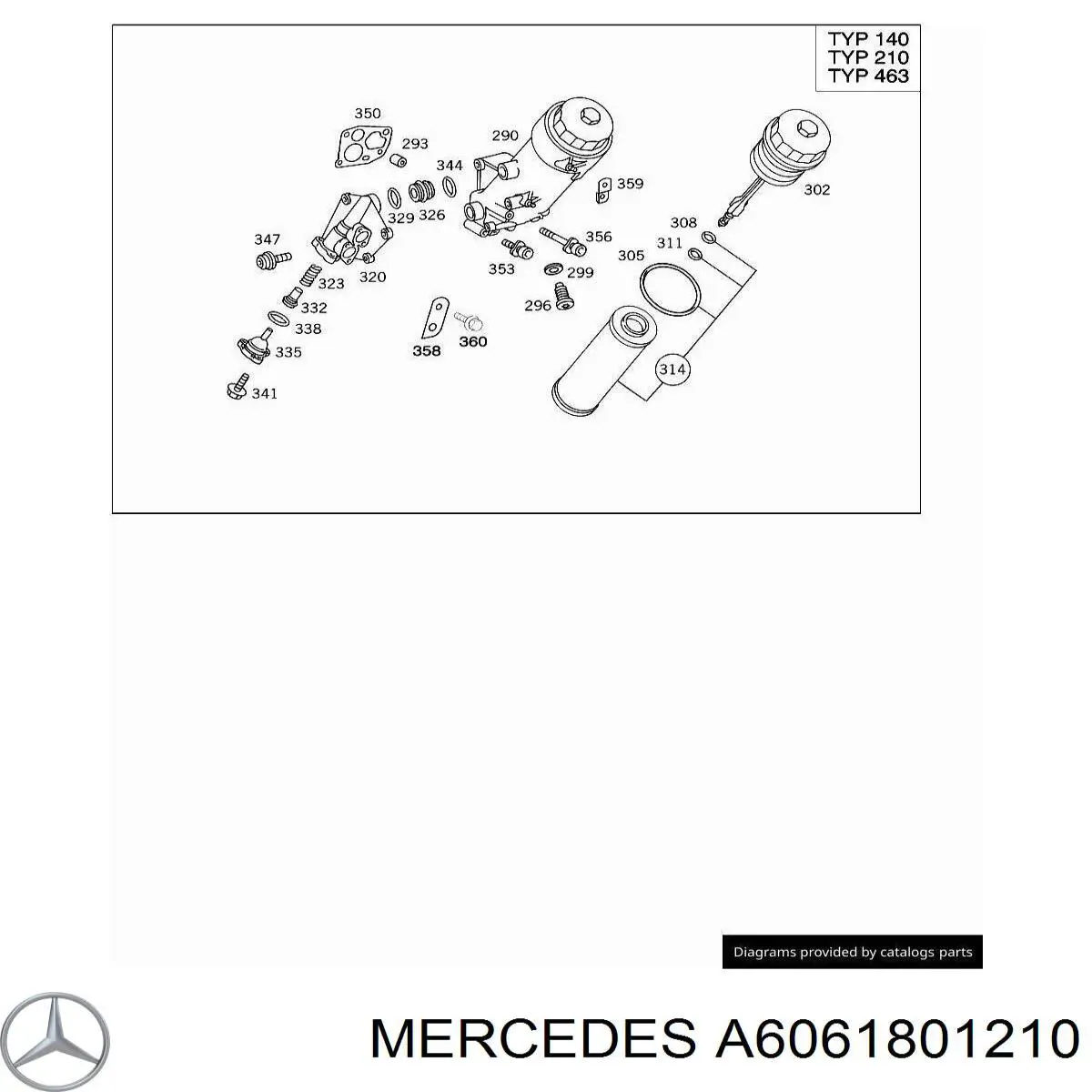 Caixa do filtro de óleo Mercedes A6061801210 preço, a partir de 91,10 USD