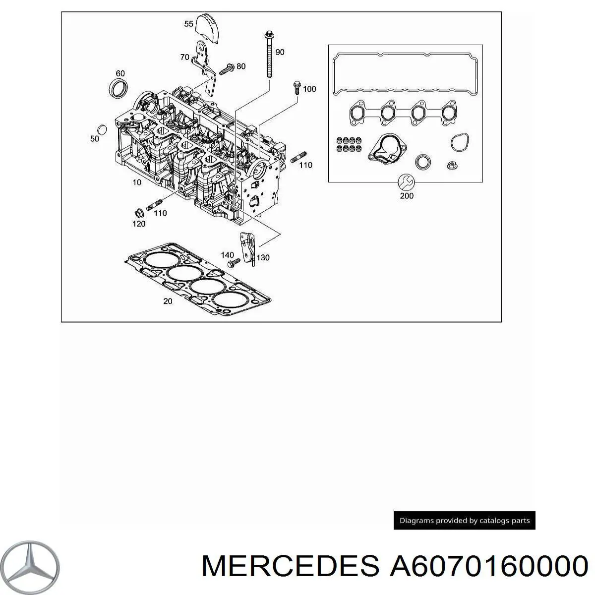 Compre A6070160000 Mercedes Vedante de cabeça de motor (CBC)