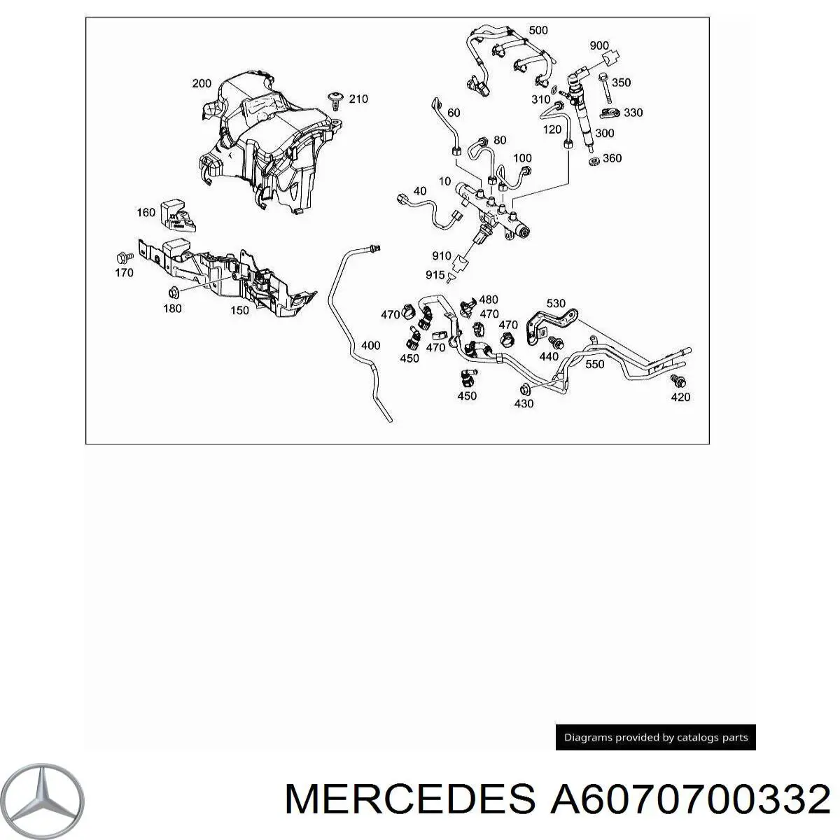 A6070700332 Mercedes Tubo de combustível, inverso desde os injetores
