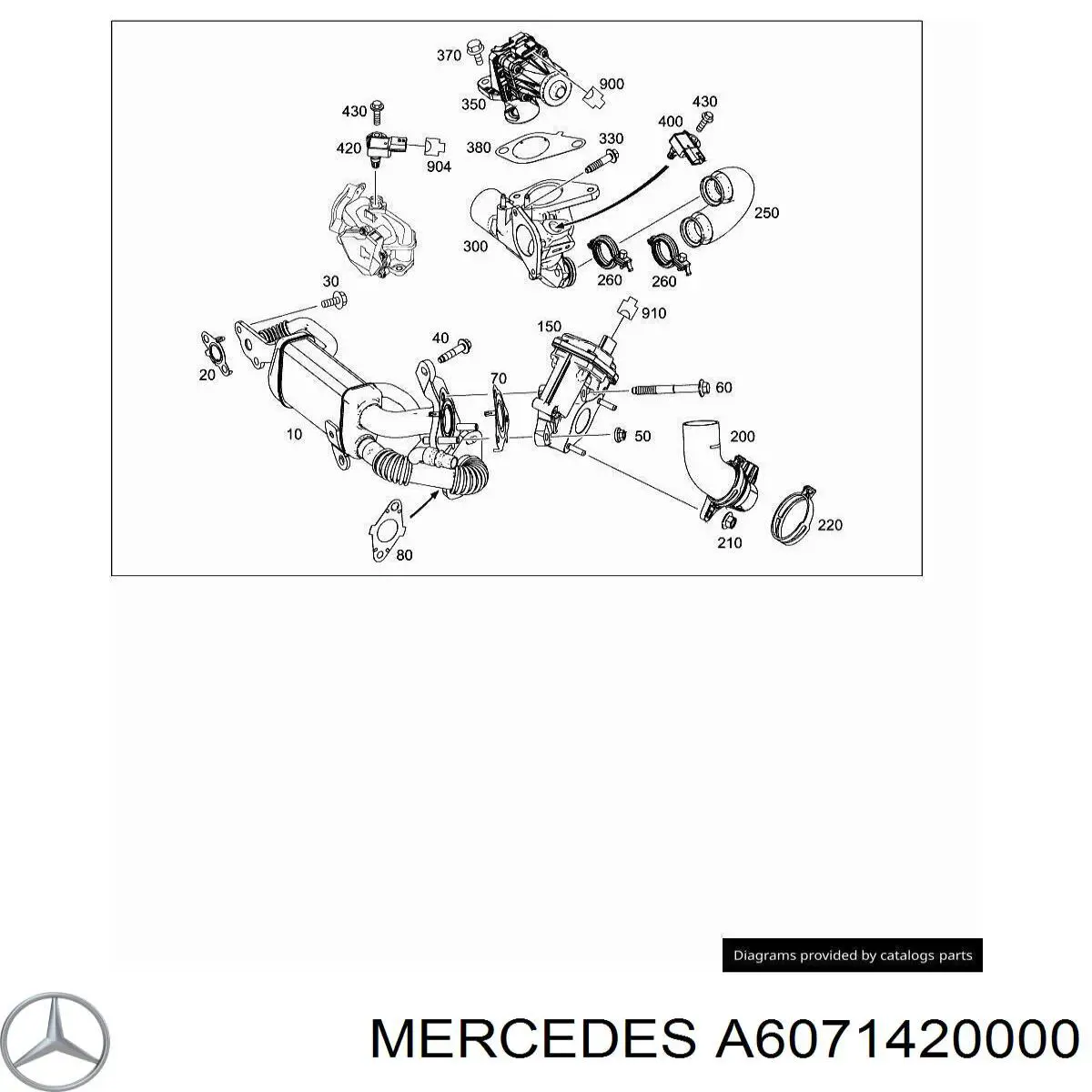 147226560R Renault (RVI) Vedante de refrigerador EGR do sistema de recirculação dos gases