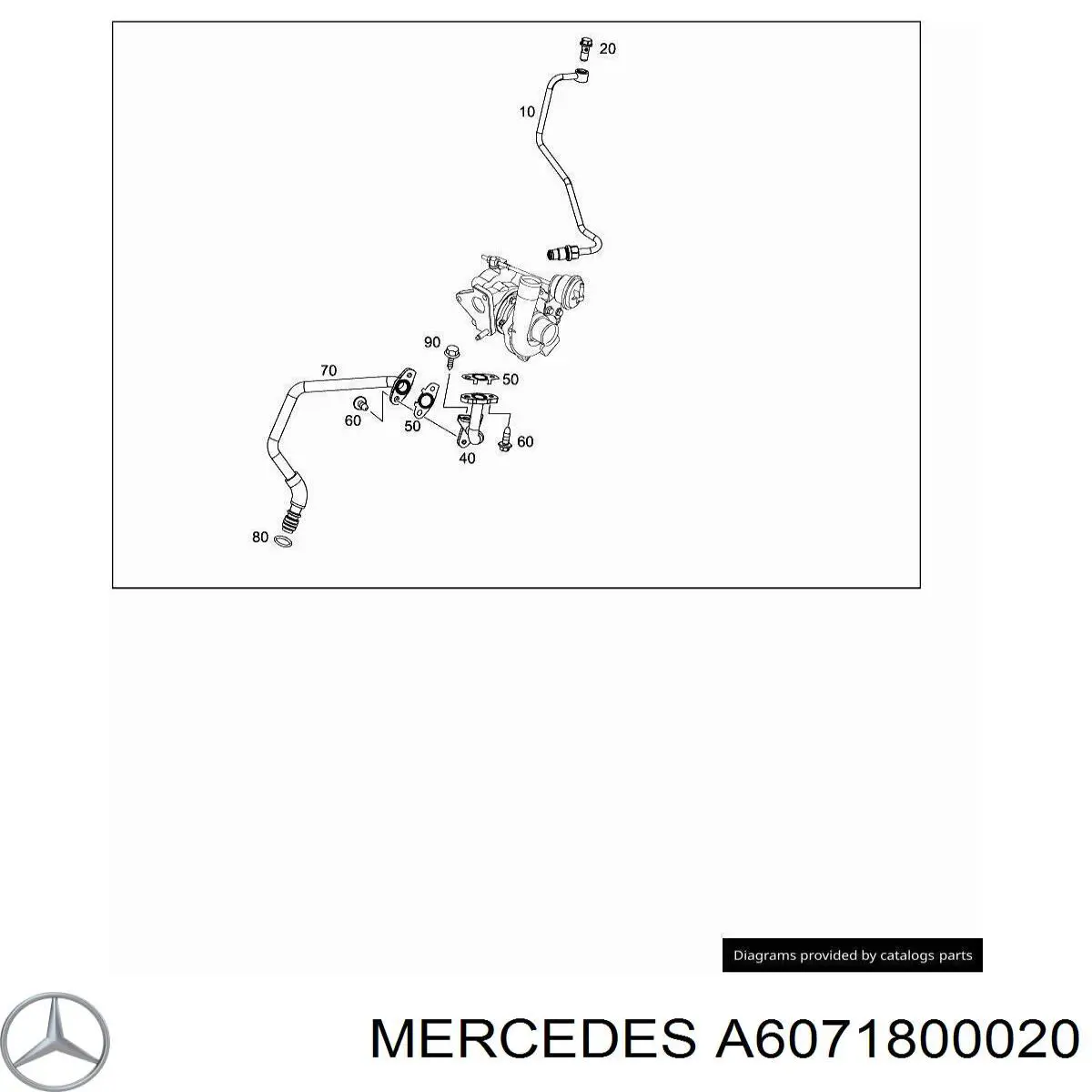 Compre OP10706 Ajusa Tubo (mangueira) de fornecimento de óleo de turbina