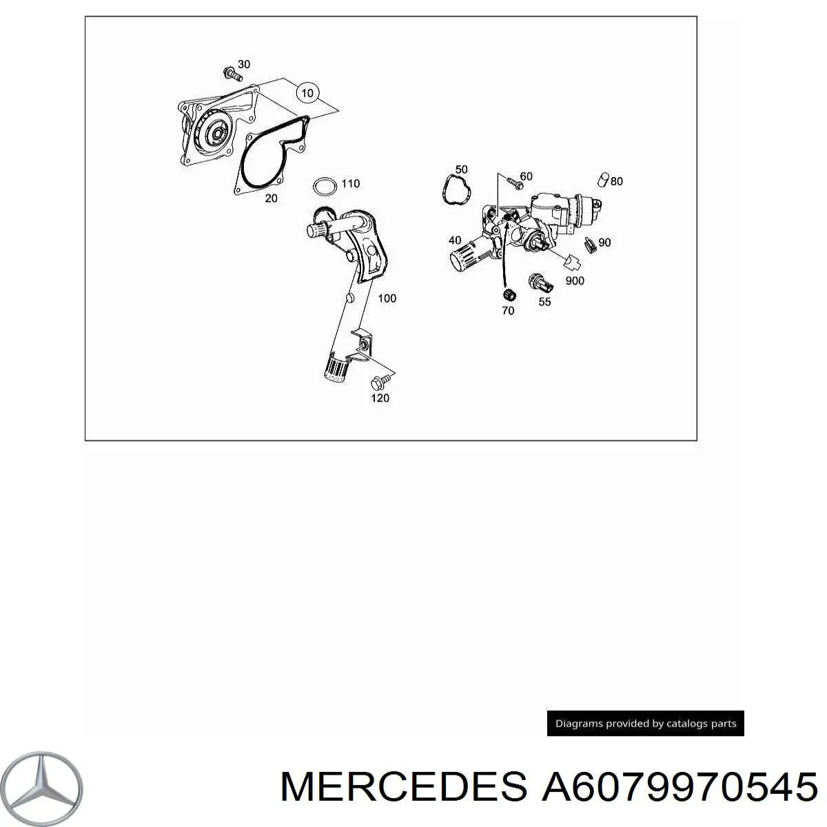 Vedante de bomba de água Mercedes A6079970545 preço, a partir de 6,29 USD