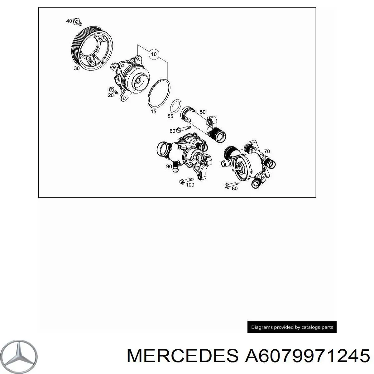 Vedante de bomba de água Mercedes A6079971245 preço, a partir de 4,32 USD
